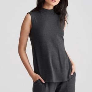 EILEEN FISHER MOCK NECK SHELL TOP -XXS